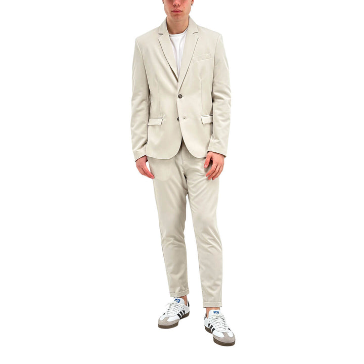 Imperial Men's Jacket, Single Breasted, Mixed Fabric, Beige