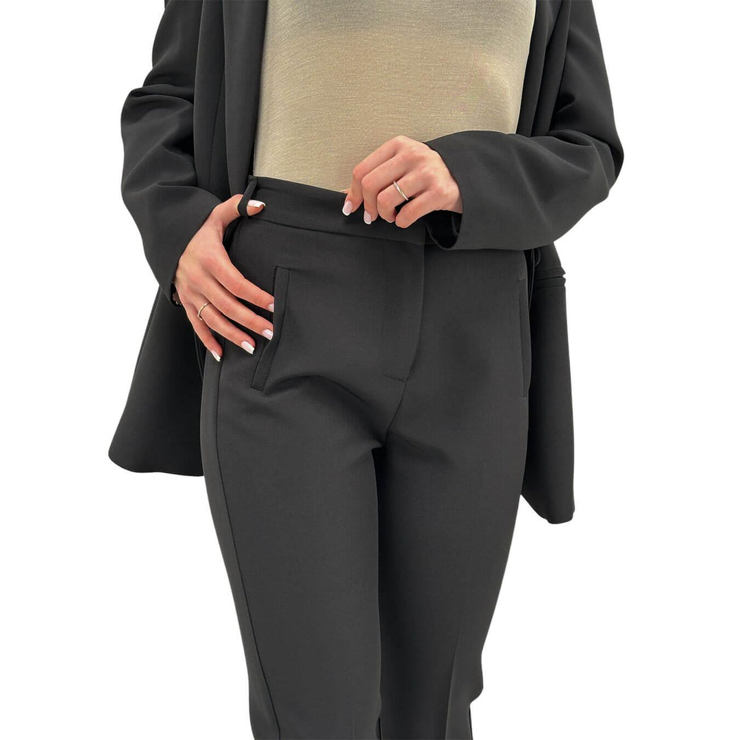 Kontatto Women's Complete Set, Jacket and Pants, Slim Fit, Black