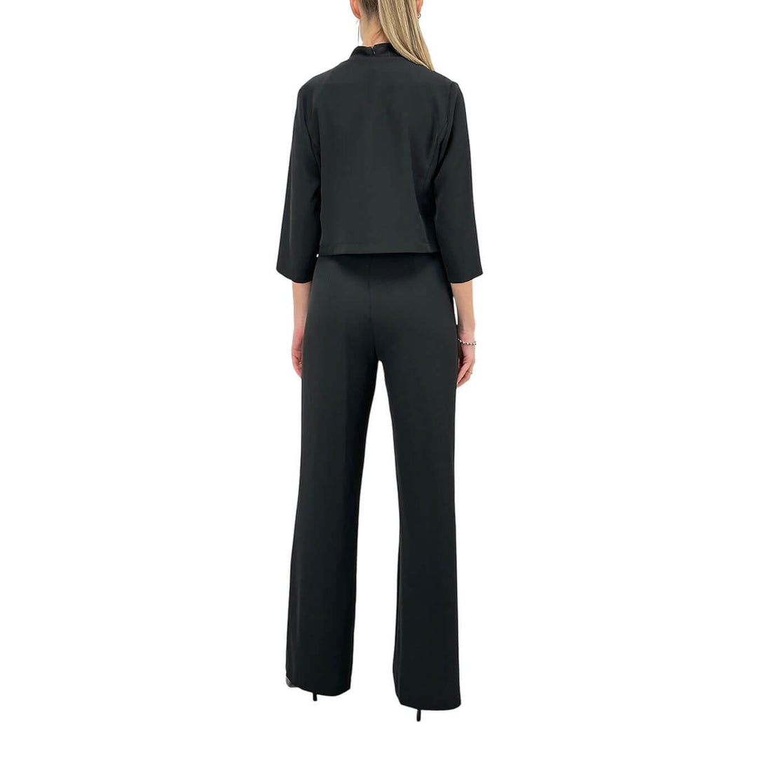 Kontatto Women's Complete Set, Jacket and Tracksuit, Regular Fit, Black