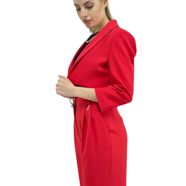 Relish Urania Giacca Donna, Corta, Aperta, Tessuto Misto, Rosso