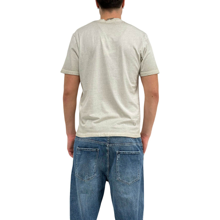 MarKup Men's Jersey, T-Shirt with Decoration, Cotton, Beige