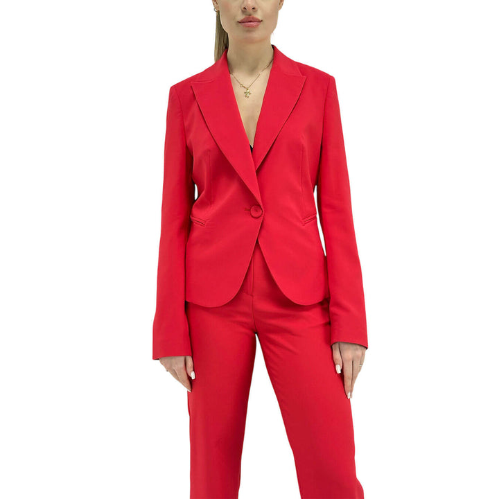 Relish Rosalba Giacca Donna, Monopetto, Revers, Rosso