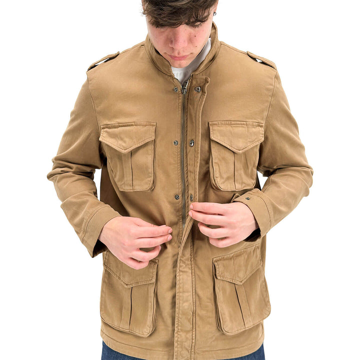 BL.11 Block Eleven Men's Jacket, Front Pockets, Cotton, Beige