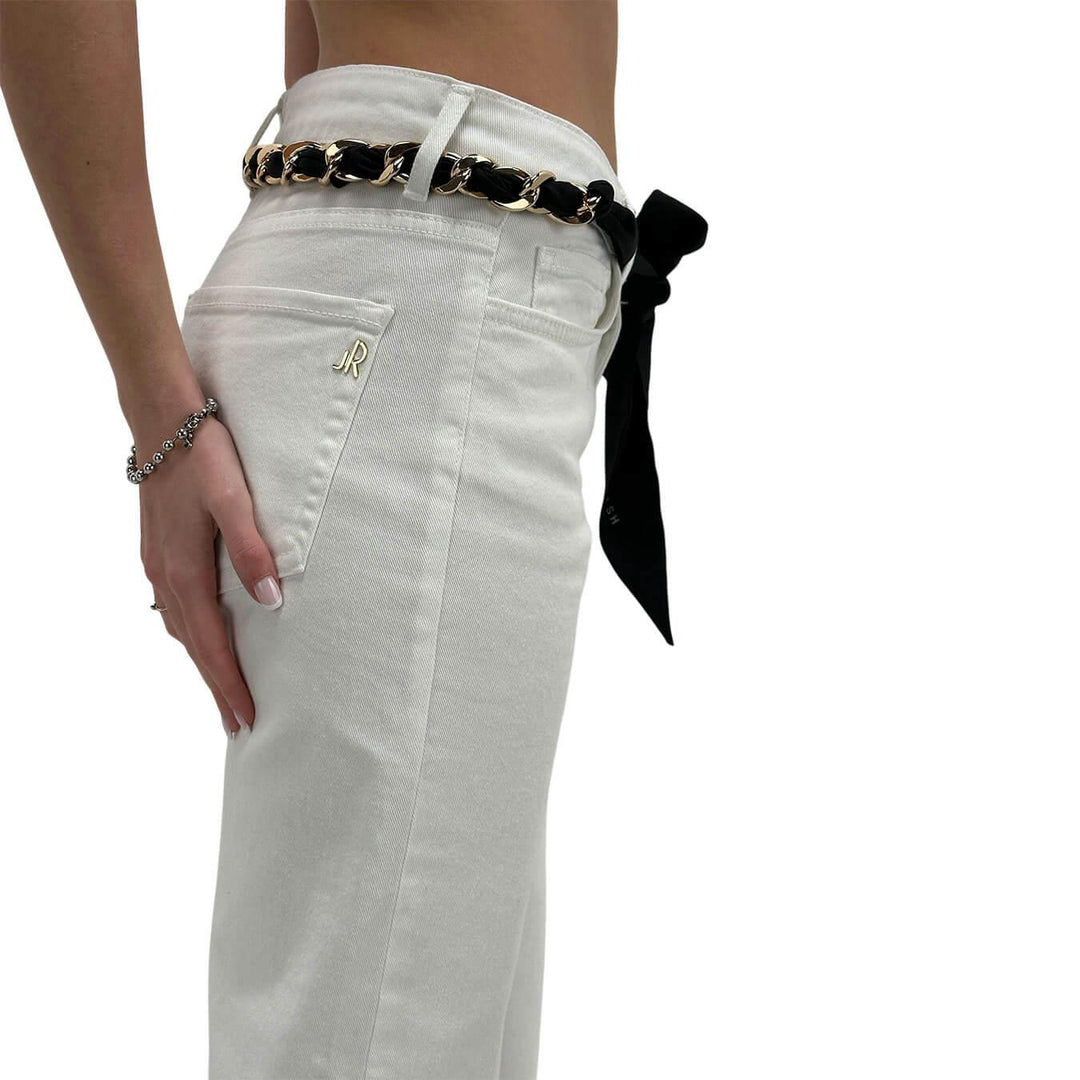 Relish Vicl_F Women's Pants, Frayed Bottom, Cotton, White
