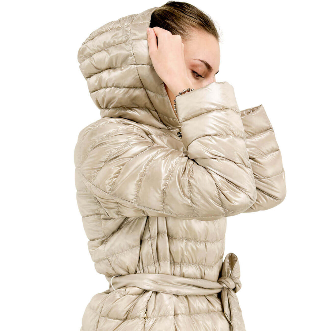 Herno Women's Jacket, Quilted, Ultralight, Hood, Chantilly
