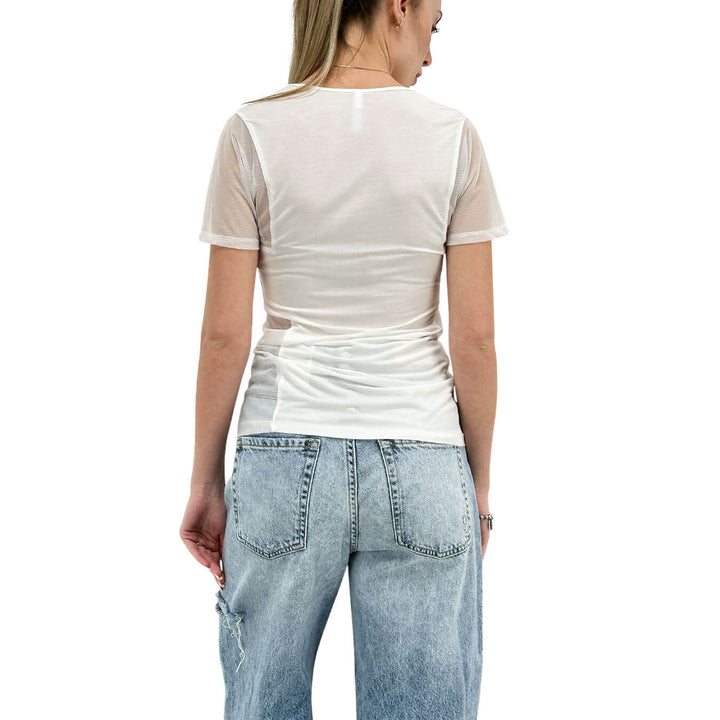 Imperial Women's Jersey, T-Shirt, Transparent Sides, Modal, White