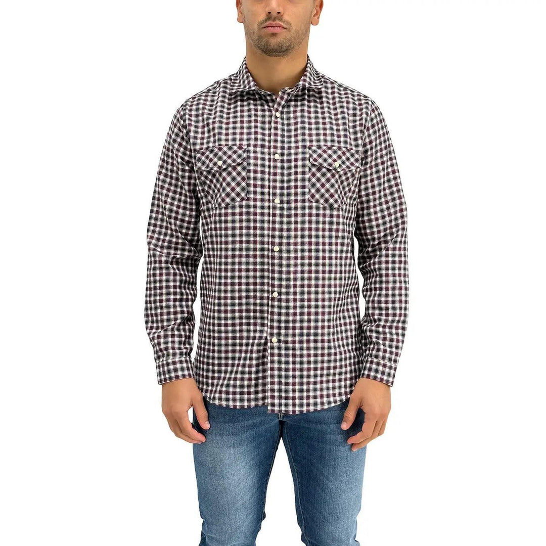 Markup Camicia, 593017, Quadri Rodeo Shirt, Panna Rosso, Bassiniboutique.it, 2023 a/i