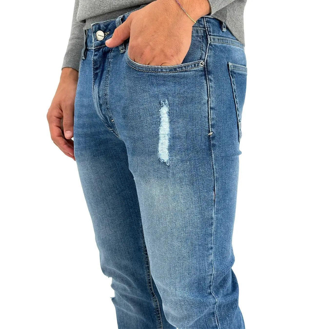 Markup Jeans, 595011, Regular fit Distrutto, Denim Blu, Bassiniboutique.it, 2023 a/i