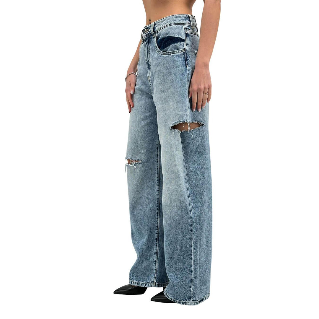 Icon Denim Poppy Women's Trousers, Jeans, Cotton, Light Blue
