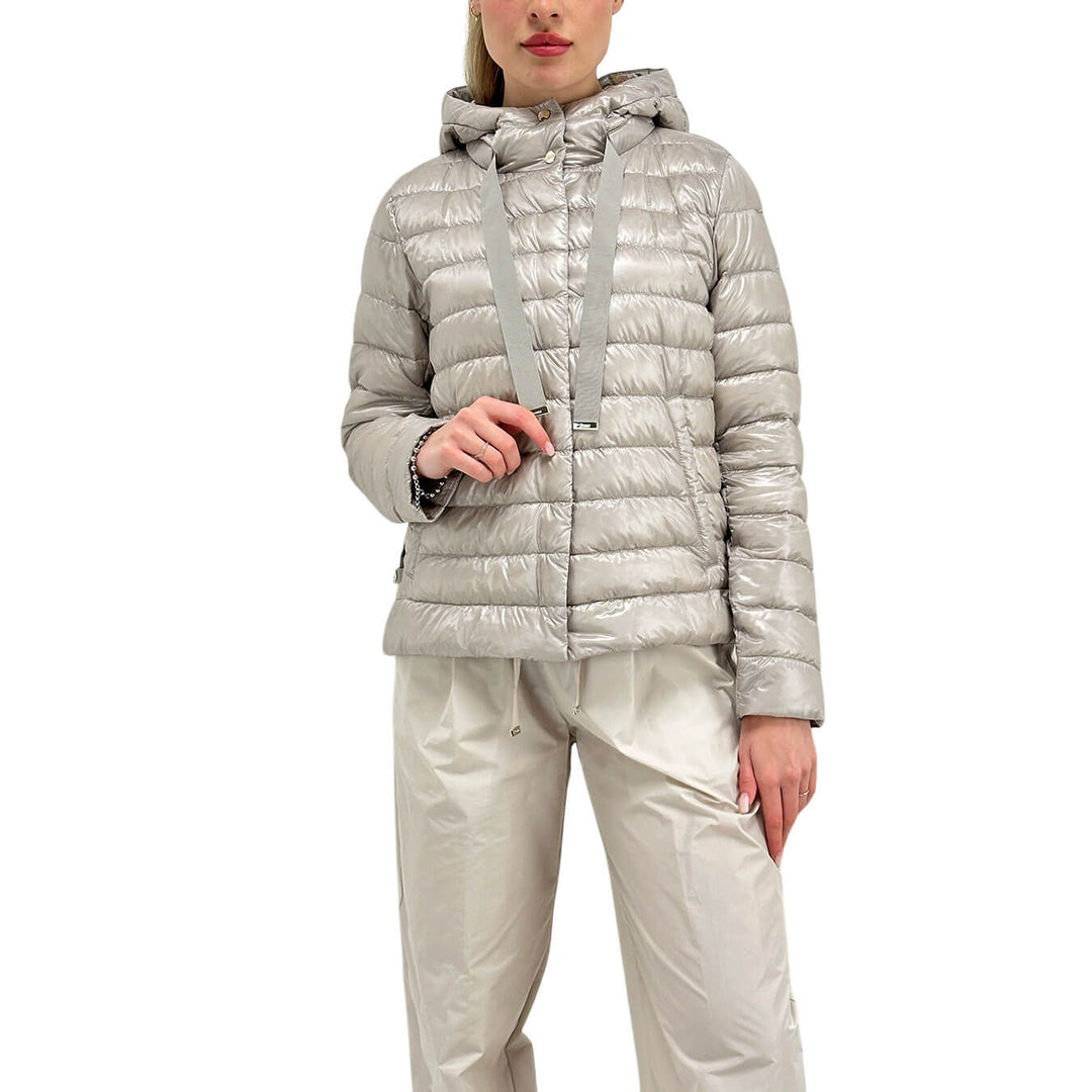 Herno Piumino Donna, Cappuccio, Nylon Ultralight, Grigio