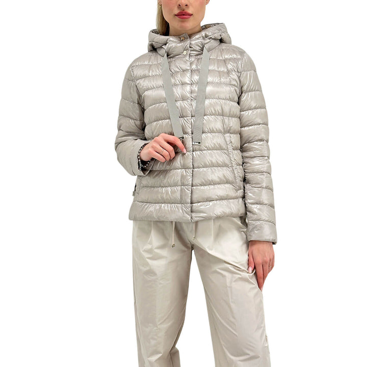 Herno Piumino Donna, Cappuccio, Nylon Ultralight, Grigio