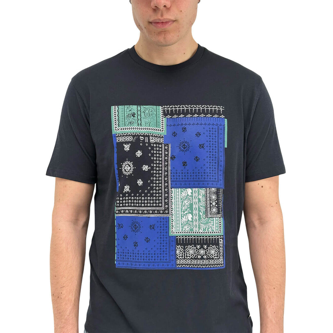 MarKup Men's Jersey, T-Shirt with Decoration, Cotton, Blue