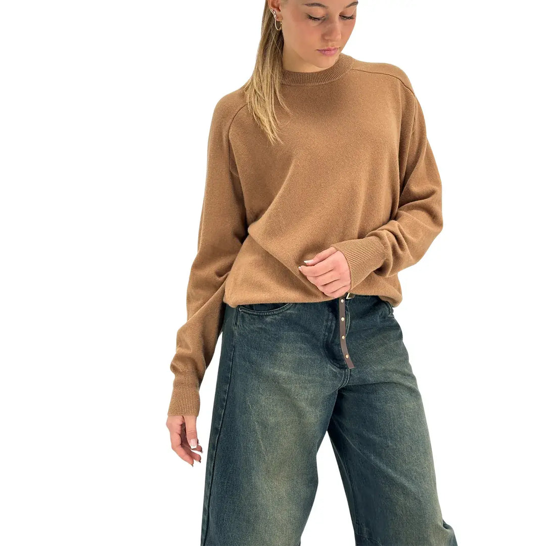 Tensione In, Maglia, Donna, Lana, Marrone