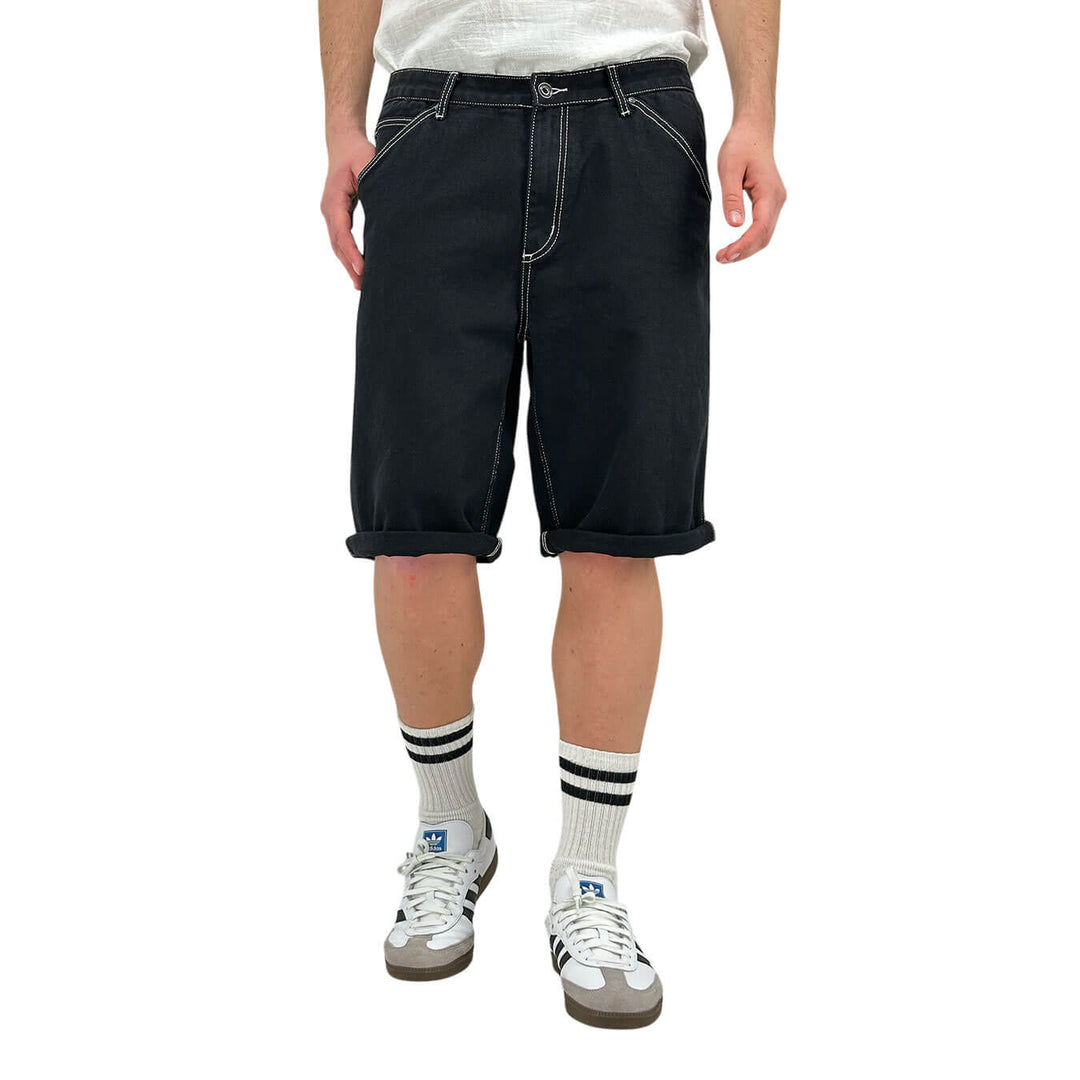 Rytual Men's Shorts, Bermuda, Denim, Cotton, Black