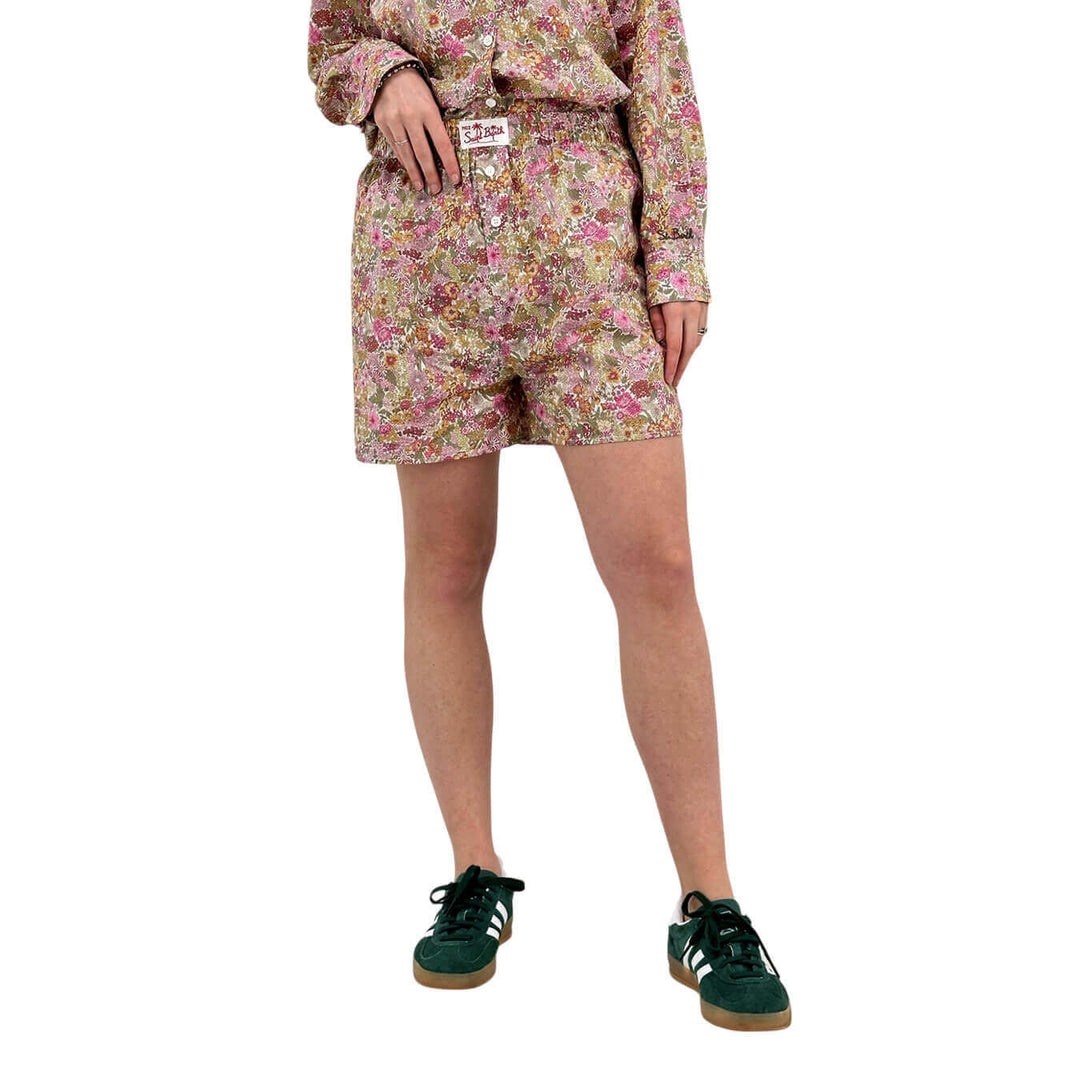 Mc2 Saint Barth Women's Shorts, Boxy Margaret Annie Print