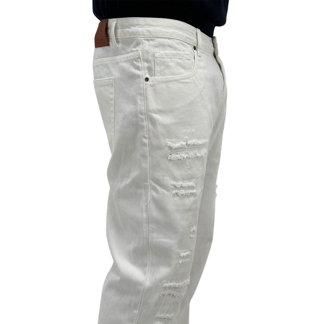 Rytual Men's Chino Pants, Regular Fit, Cotton, White