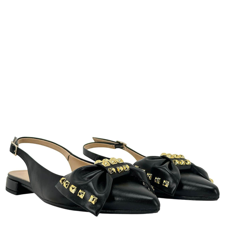 Ovyé Women's Shoes, Pumps, Maxi Bow, Eco-leather, Black
