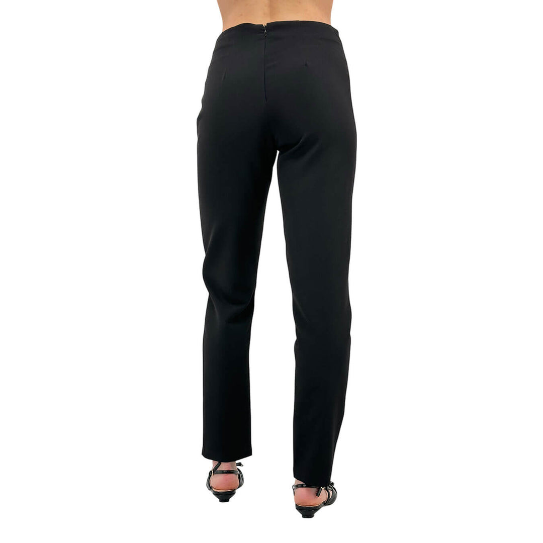 Koralline Pantaloni Donna, Modello Basic, Tessuto Misto, Nero