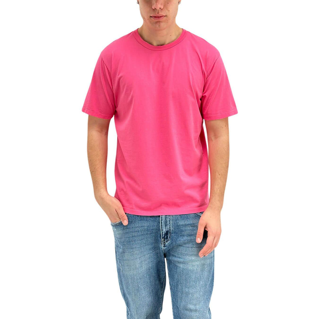 Amaranth Men's Basic T-Shirt, Crewneck, Cotton, Pink