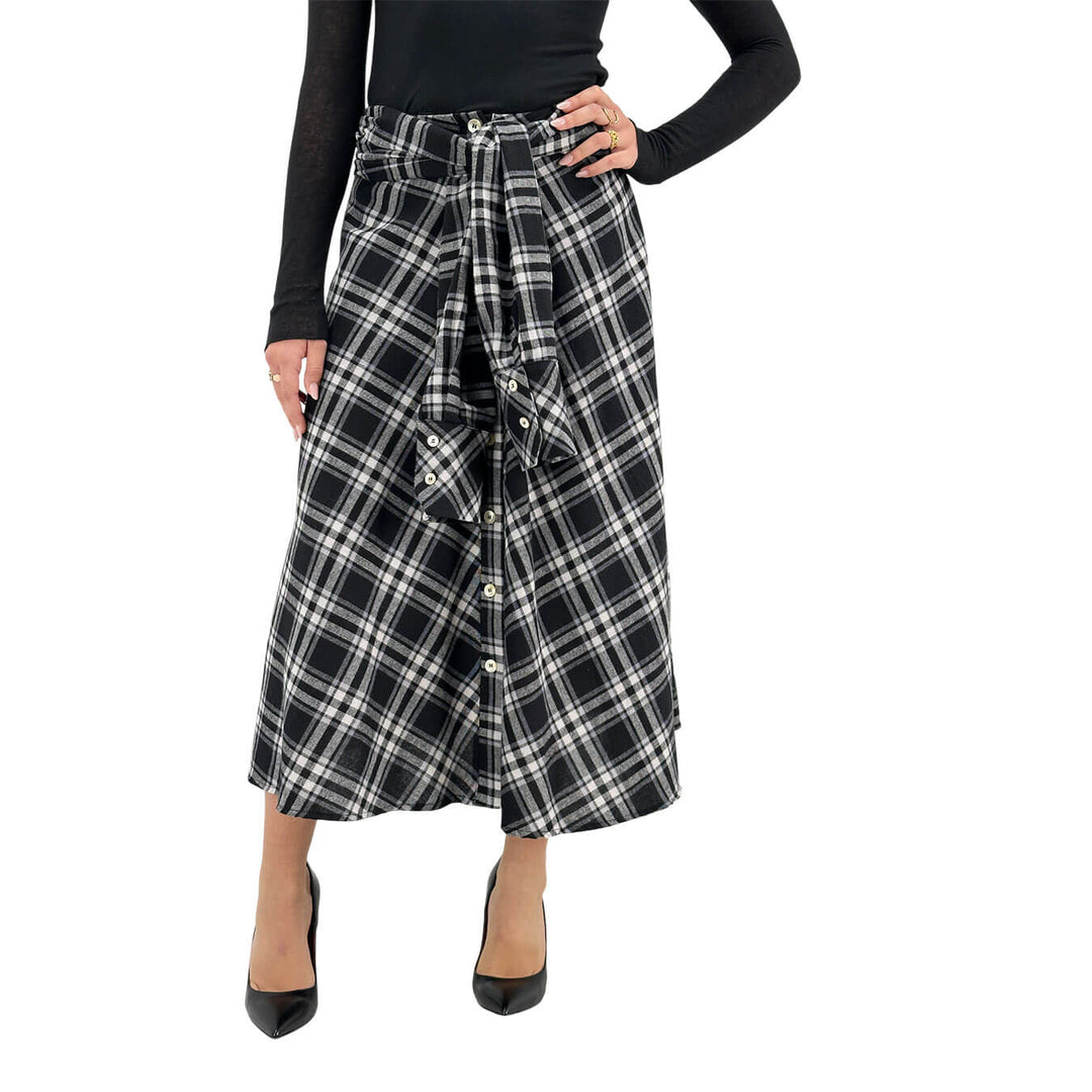 Tensione In, Gonna, Donna, Tessuto Misto, Nero