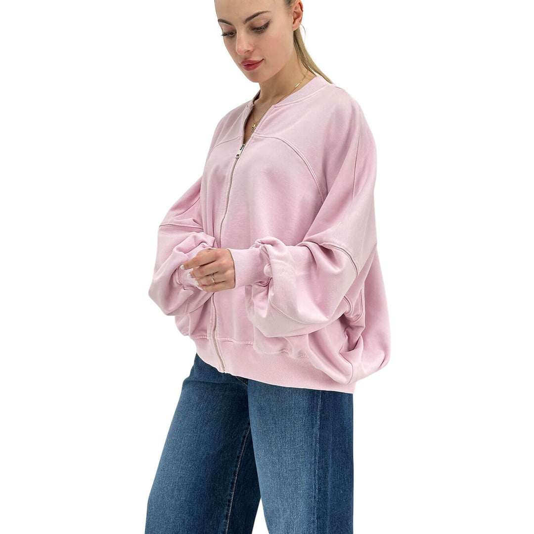 Oof Wear Women's Sweater, Sweatshirt, Bomber, Cotton, Pink