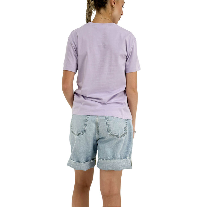 Mc2 Saint Barth Maglia Donna, T-Shirt, Girocollo, Cotone, Lilla