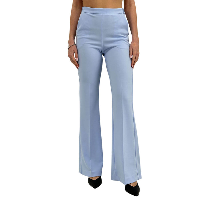 Imperial Pantaloni Donna, Modello Palazzo, Svasato, Celeste