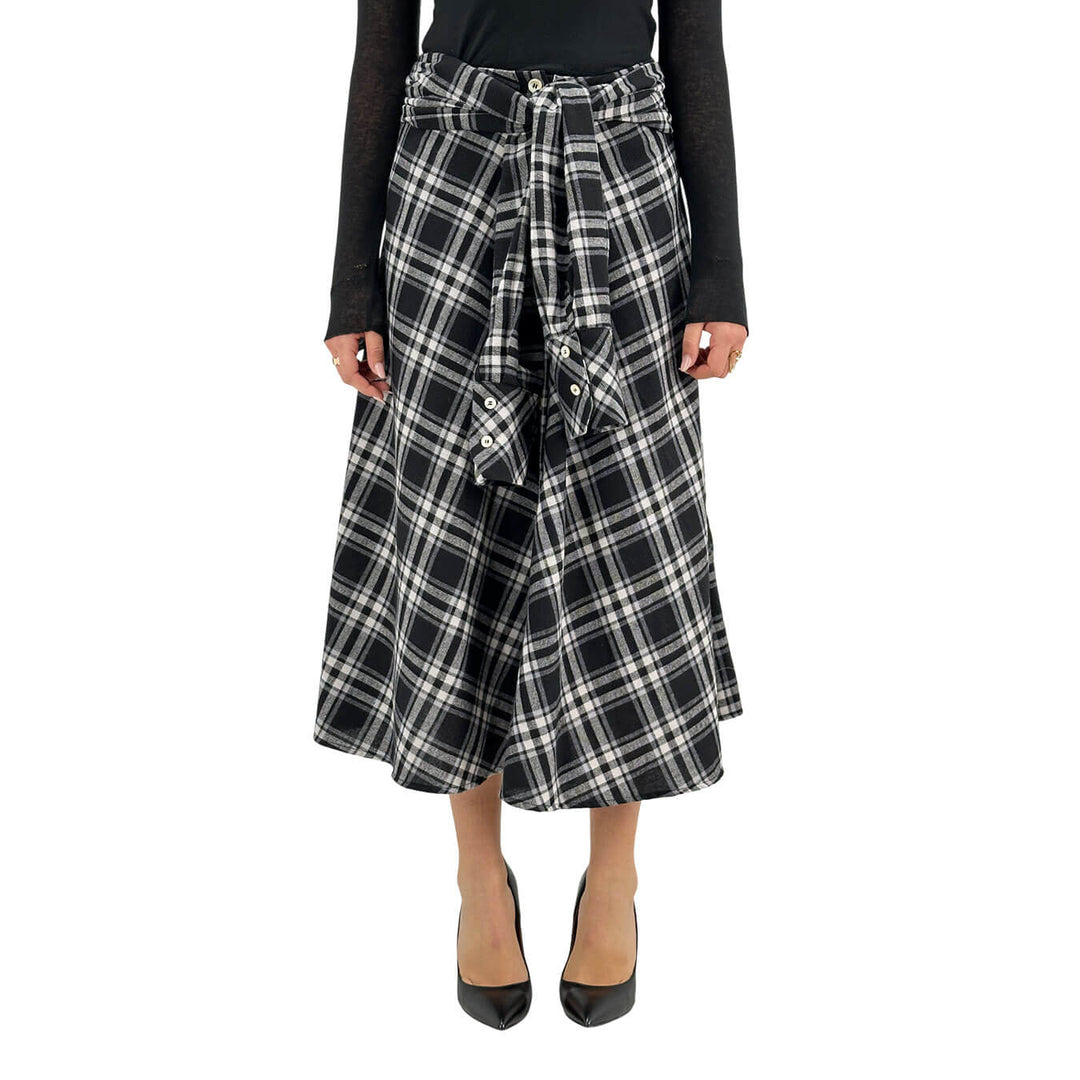 Tensione In, Gonna, Donna, Tessuto Misto, Nero