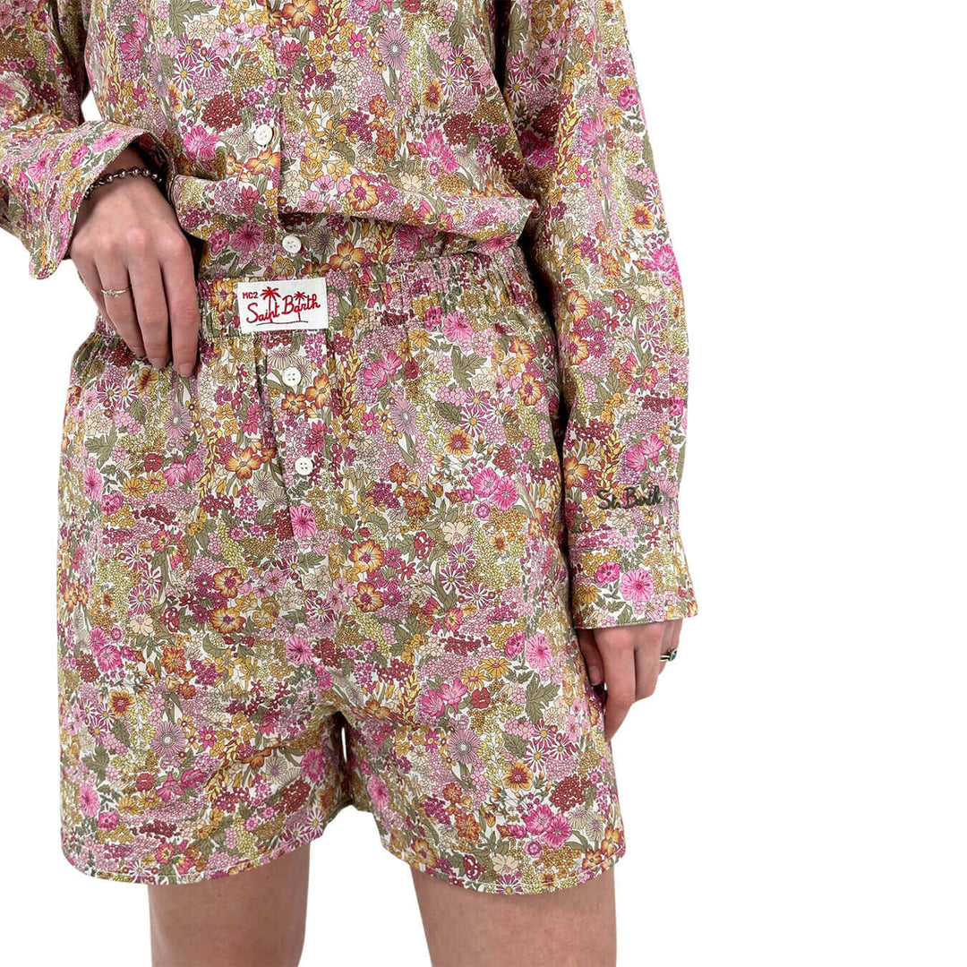 Mc2 Saint Barth Women's Shorts, Boxy Margaret Annie Print