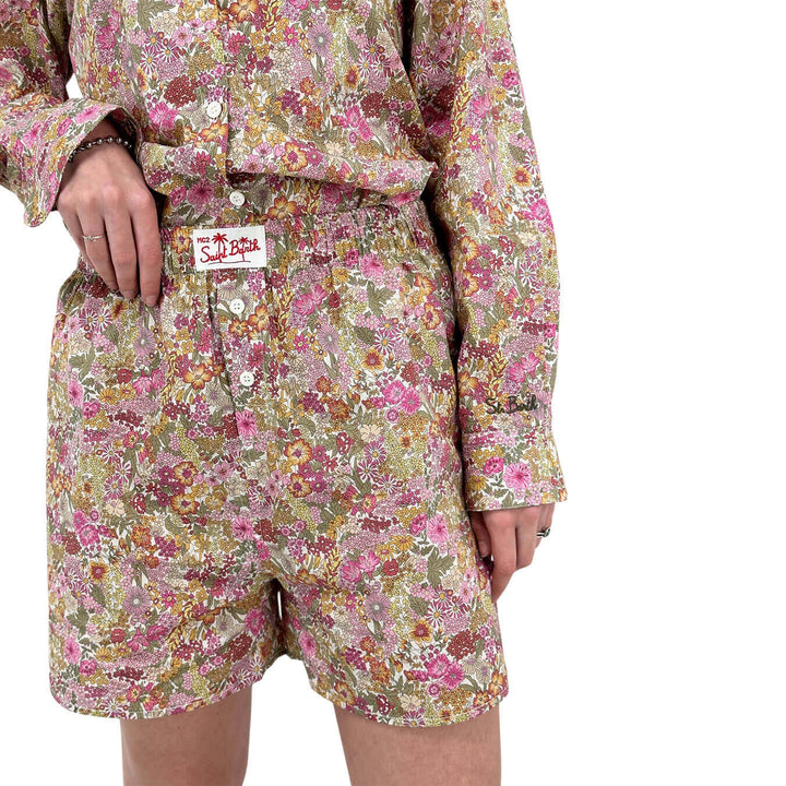 Mc2 Saint Barth Women's Shorts, Boxy Margaret Annie Print