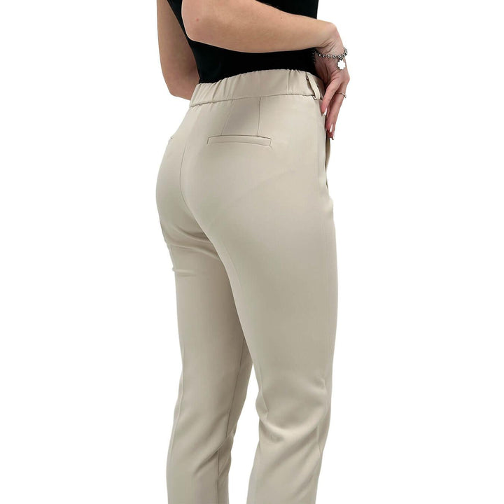 Kontatto Women's Complete Set, Jacket and Pants, Slim Fit, Beige