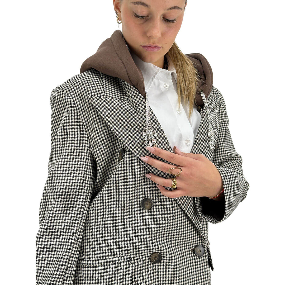 Tensione In, Giacca, Donna, Pied de Poule, Beige