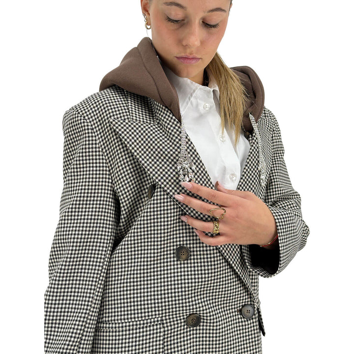 Tensione In, Giacca, Donna, Pied de Poule, Beige