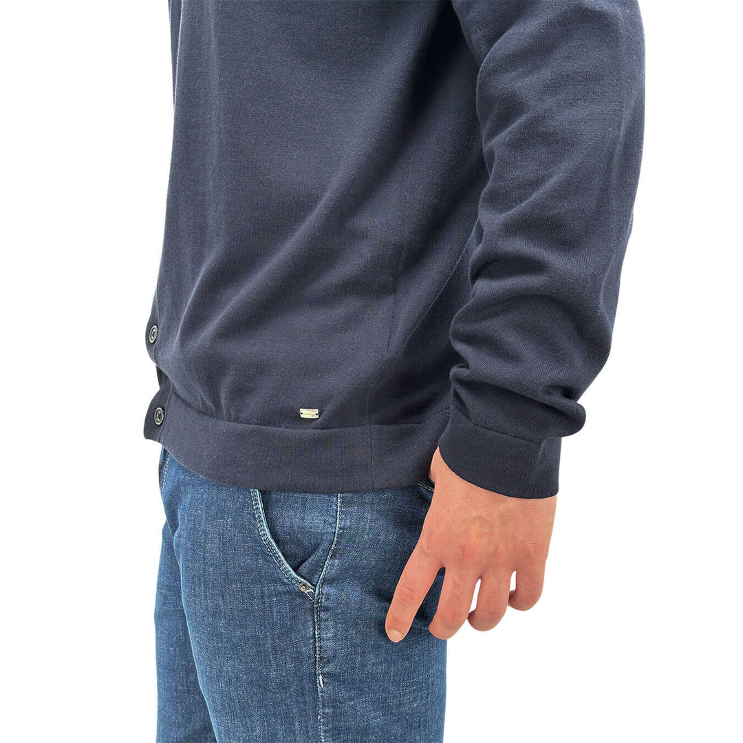 MarKup Men's Polo Shirt, Buttons, Cotton, Blue