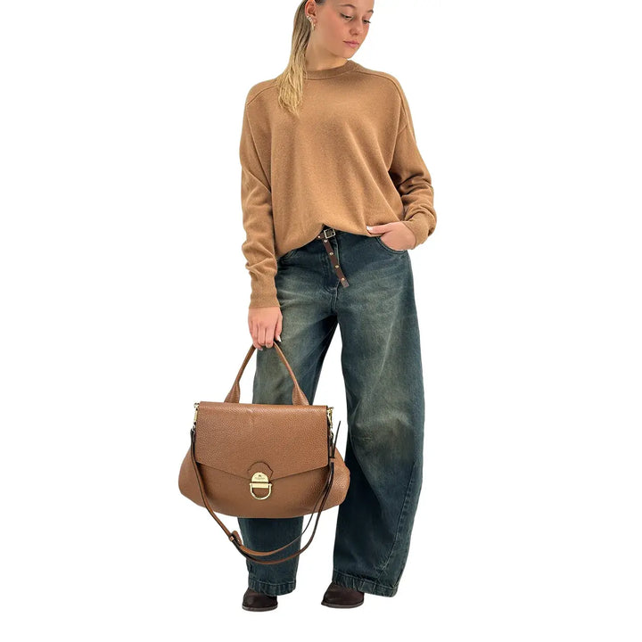 Tensione In, Maglia, Donna, Lana, Marrone