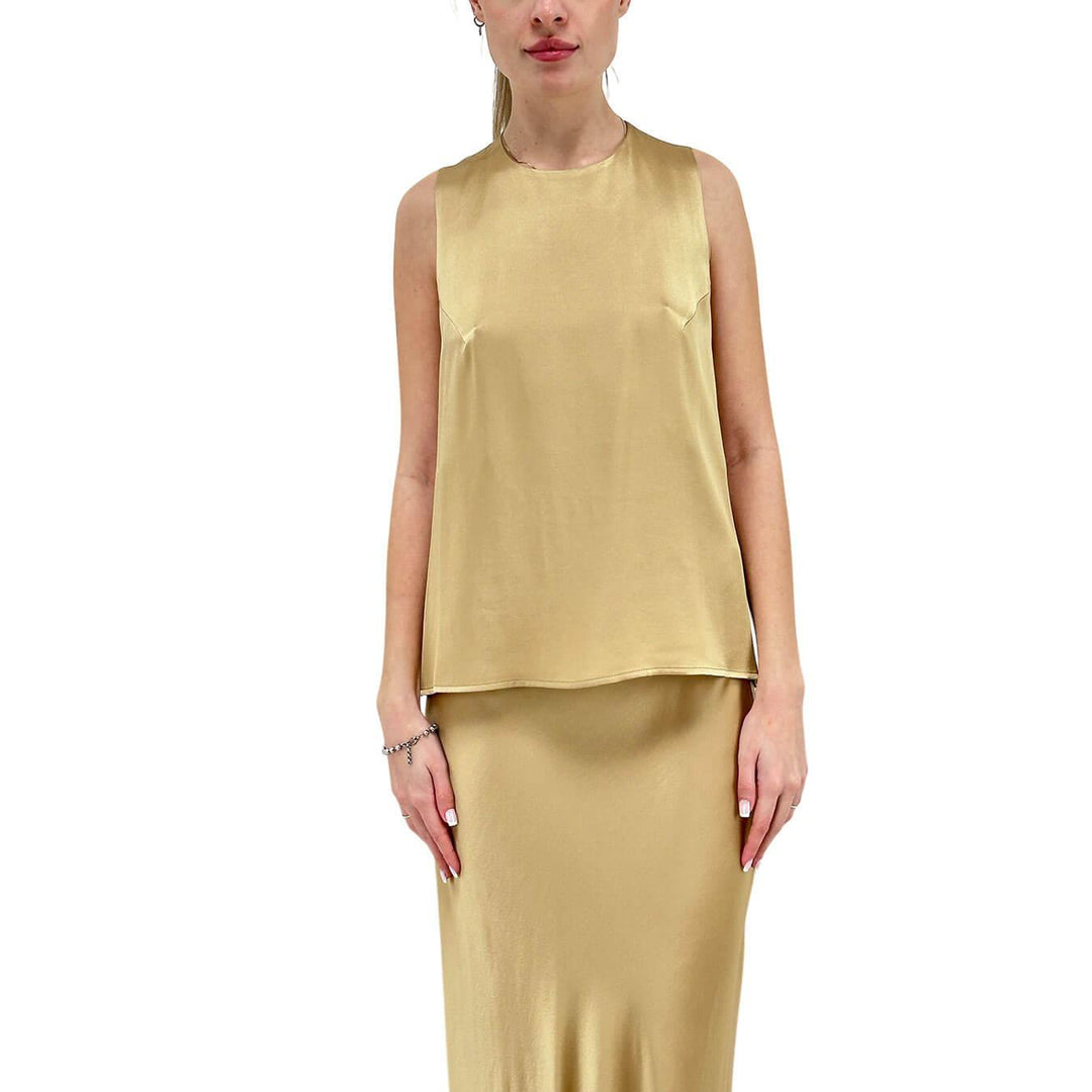 Ottod'Ame Women's Sweater, Top, Knot on the Back, Viscose, Beige