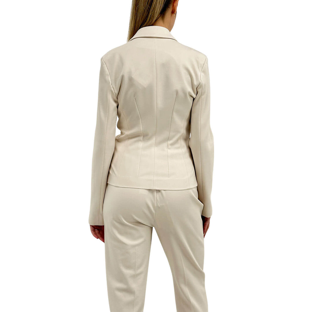 Imperial Giacca Doppiopetto Donna, Revers, Tessuto Misto, Beige