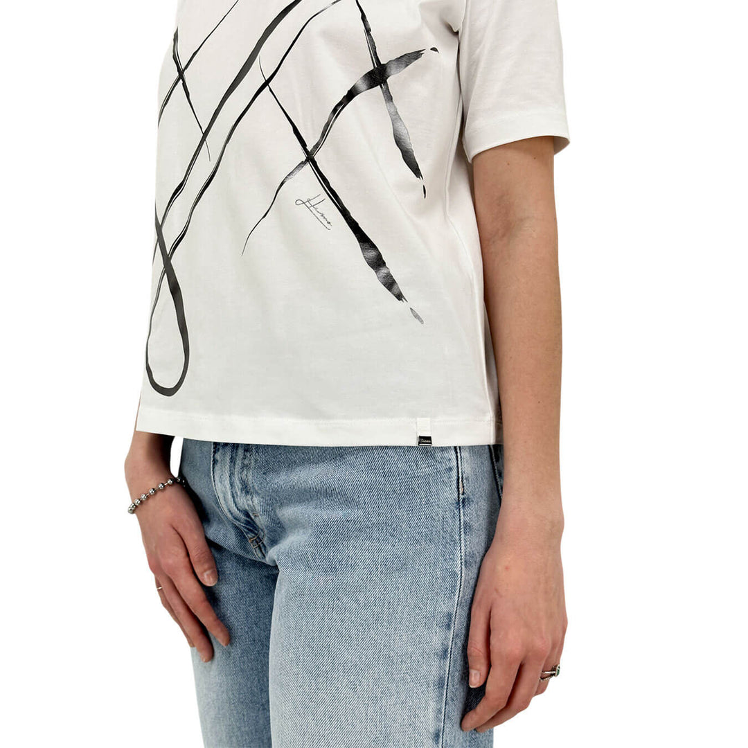 Herno Women's Jersey, Cotton Jersey Blend T-Shirt, White
