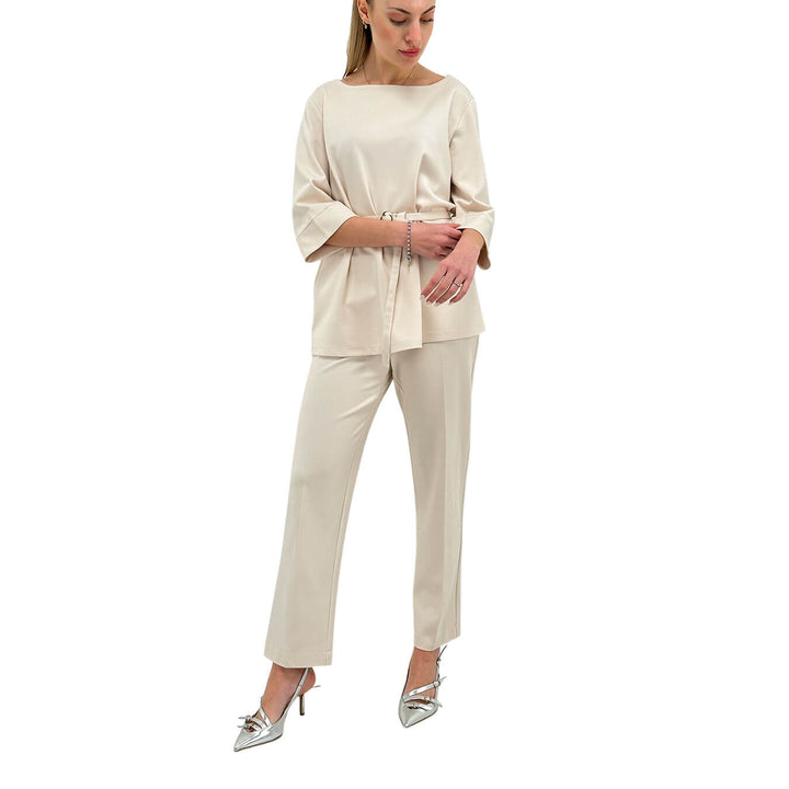Imperial Maglia Donna, Blusa, Cinturino in Vita, Bianco