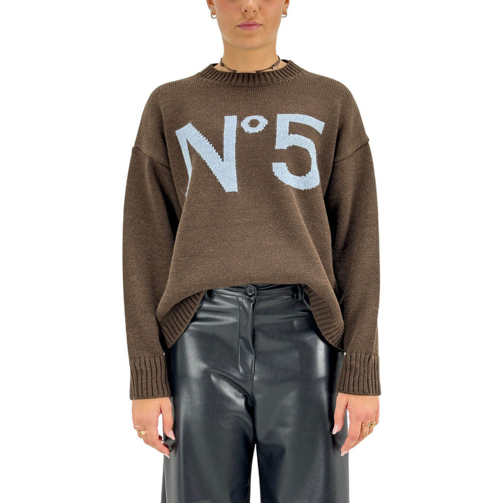 Tensione In, Maglia, Donna, Tessuto Misto, Marrone