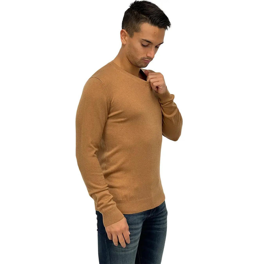 Markup Maglia ml, 390114, Scollo v Basic Soft Caschmere, Cammello, Bassiniboutique.it, 