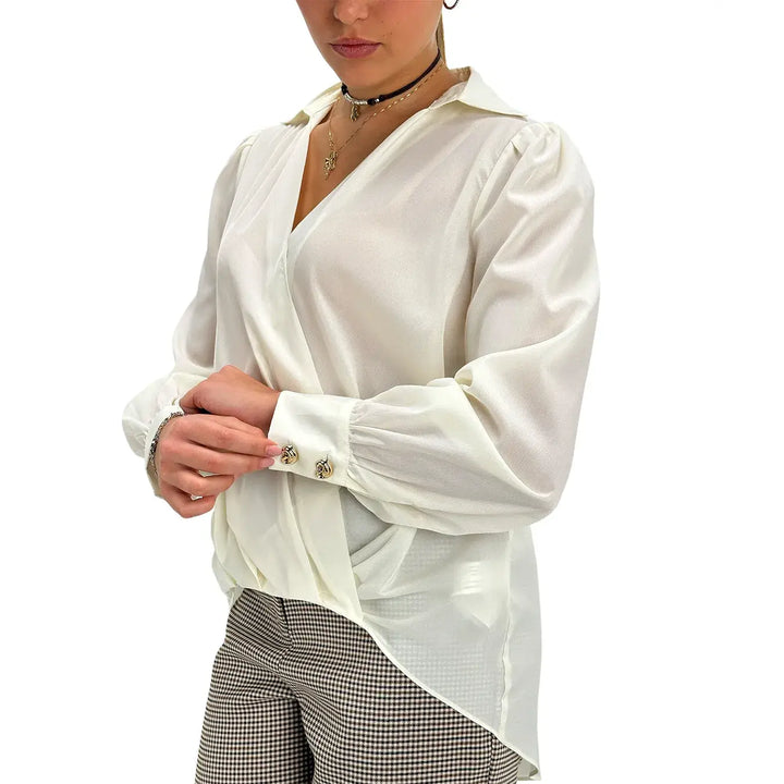 Koralline, Blusa, Donna, Poliestere, Panna