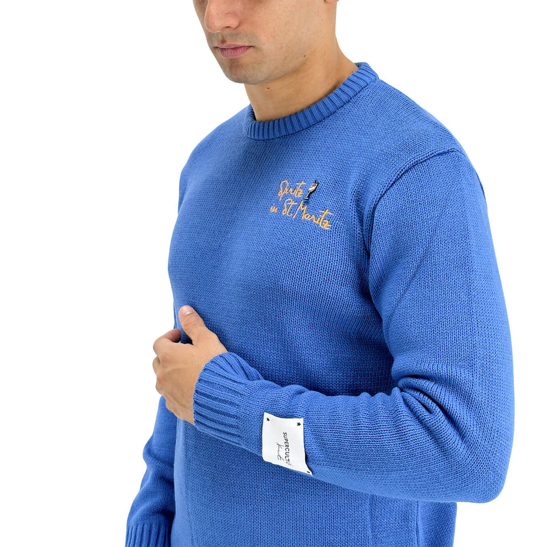 Superculture, Maglia, Uomo, Acrilico, Turchese