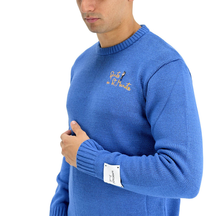 Superculture, Maglia, Uomo, Acrilico, Turchese