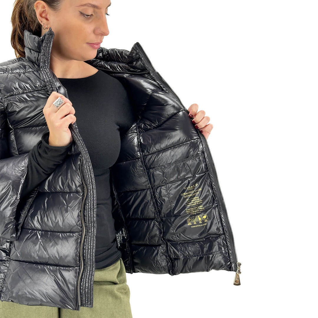 Markup, Piumino, Donna, Nylon, Nero