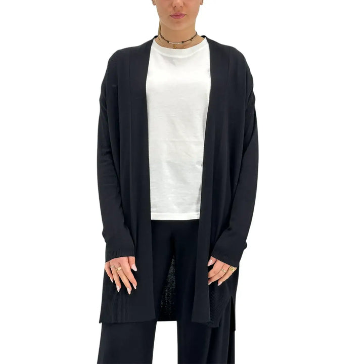 Kontatto, Cardigan, Donna, Tessuto Misto, Nero