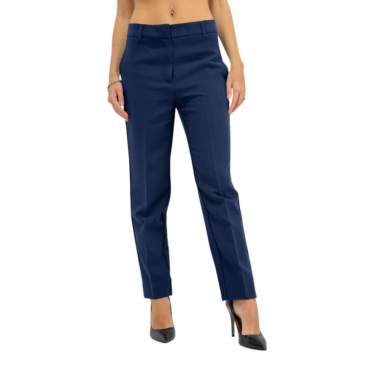 Ottod'Ame, Pantaloni, Donna, Giada, Misto Poliestere, Blu