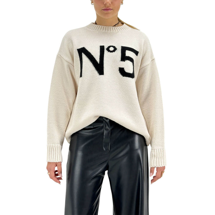 Tensione In, Maglia, Donna, Tessuto Misto, Avorio