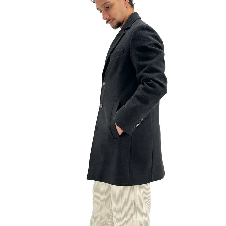 BL.11 Block Eleven, Cappotto, Monopetto, Tre Bottoni, Nero