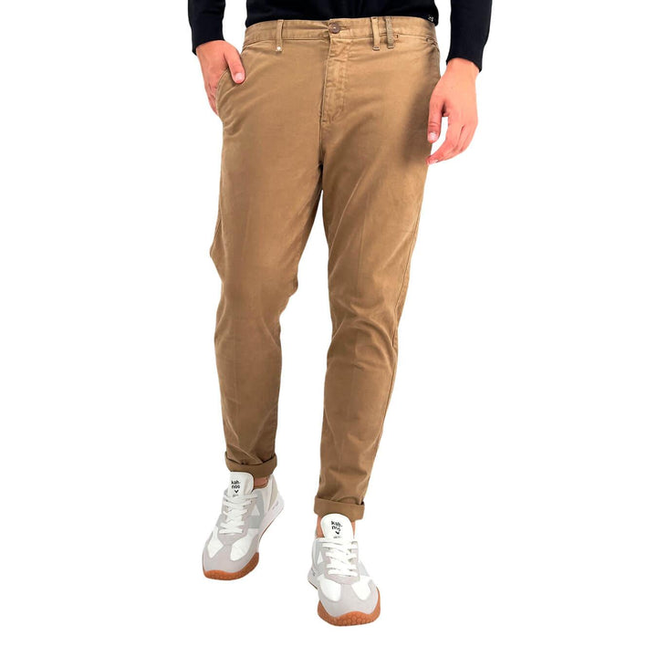 BL.11 Block Eleven Pantaloni Chino, Uomo, Slim Fit, Cotone, Cammello